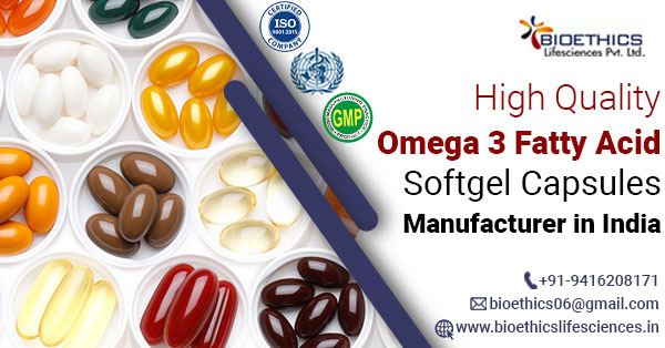 Omega 3 softgel capsules manufacturer India